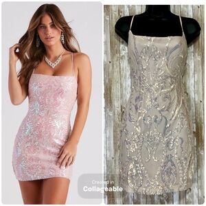 Windsor Light Coral Color Sparkly Dress Mini Size 11/12